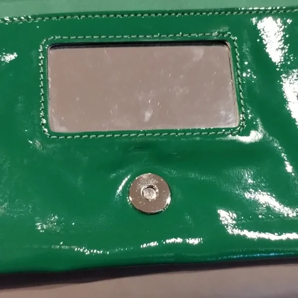 Cole Haan Leather Green Wristlet Wallet Patent Leather Clutch - X Large- GUC - Picture 5 of 17